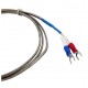 Termočlánek typ K, 0 až +800°C, 13mm x M6, 1m kabel, nerezová ocel.