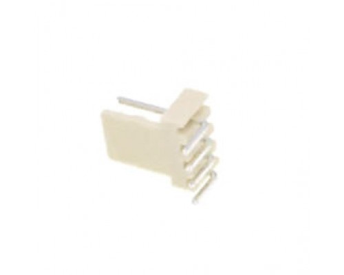 KZVL-04 kvalitní 4-pinová úhlová vidlice s vývody do PS 90°, bílá barva.
