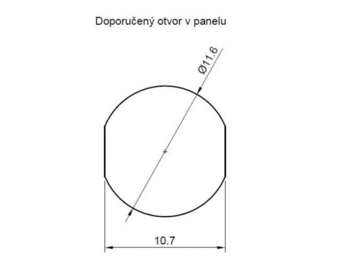 Napájecí konektor DC-022 5.5/2.1mm pro montáž do panelu.