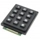 3x4 maticová tlačítková klávesnice, plastová, černá.