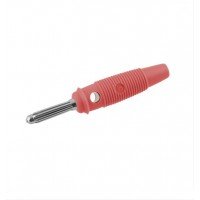Testovací konektor "Banánek", spojovací konektory, 4mm, červený